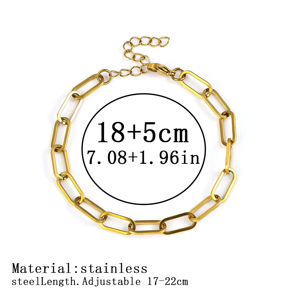 Luxury 18K Gold Plated Titanium Steel Bracelet