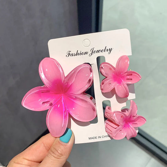 Elegant Hairpin Suit Back Head Half Tie Hair Flower Grab Shark Clip Hairpin Set