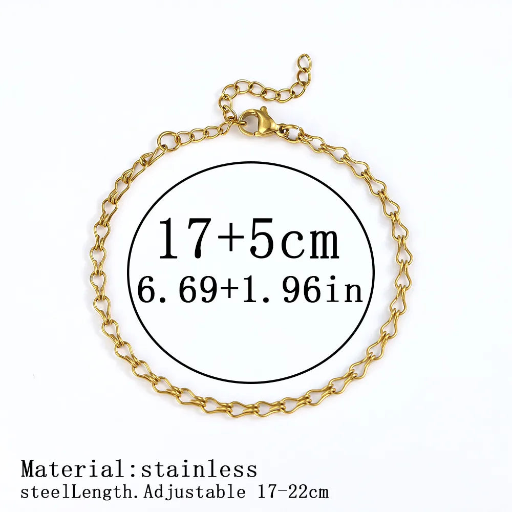 Luxury 18K Gold Plated Titanium Steel Bracelet