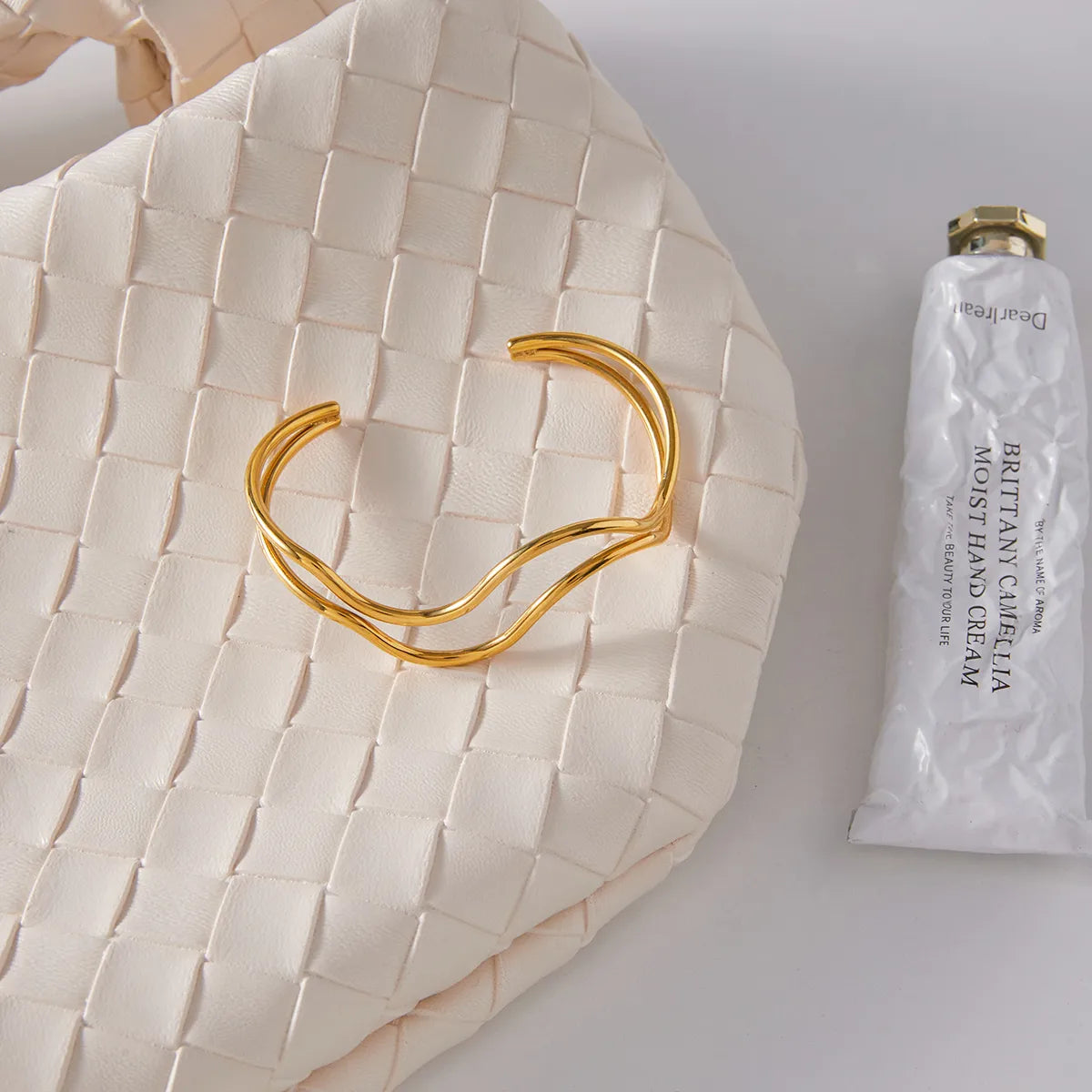 Wave Line 18K Gold Plated 304 Stainless Steel Bracelet