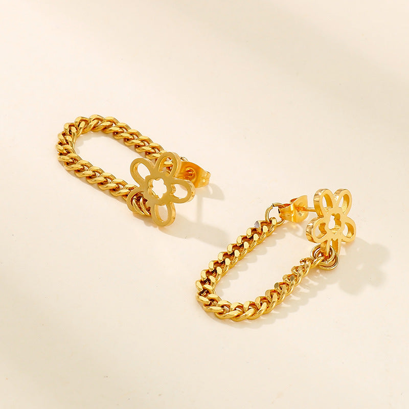 Flower 18K Gold Plated Stainless Steel Earring