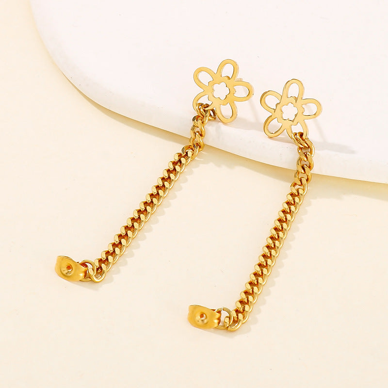 Flower 18K Gold Plated Stainless Steel Earring