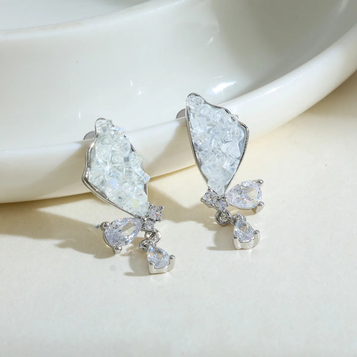 Cute Water Drop 304 Stainless Steel Copper 18K Gold Plated Earring