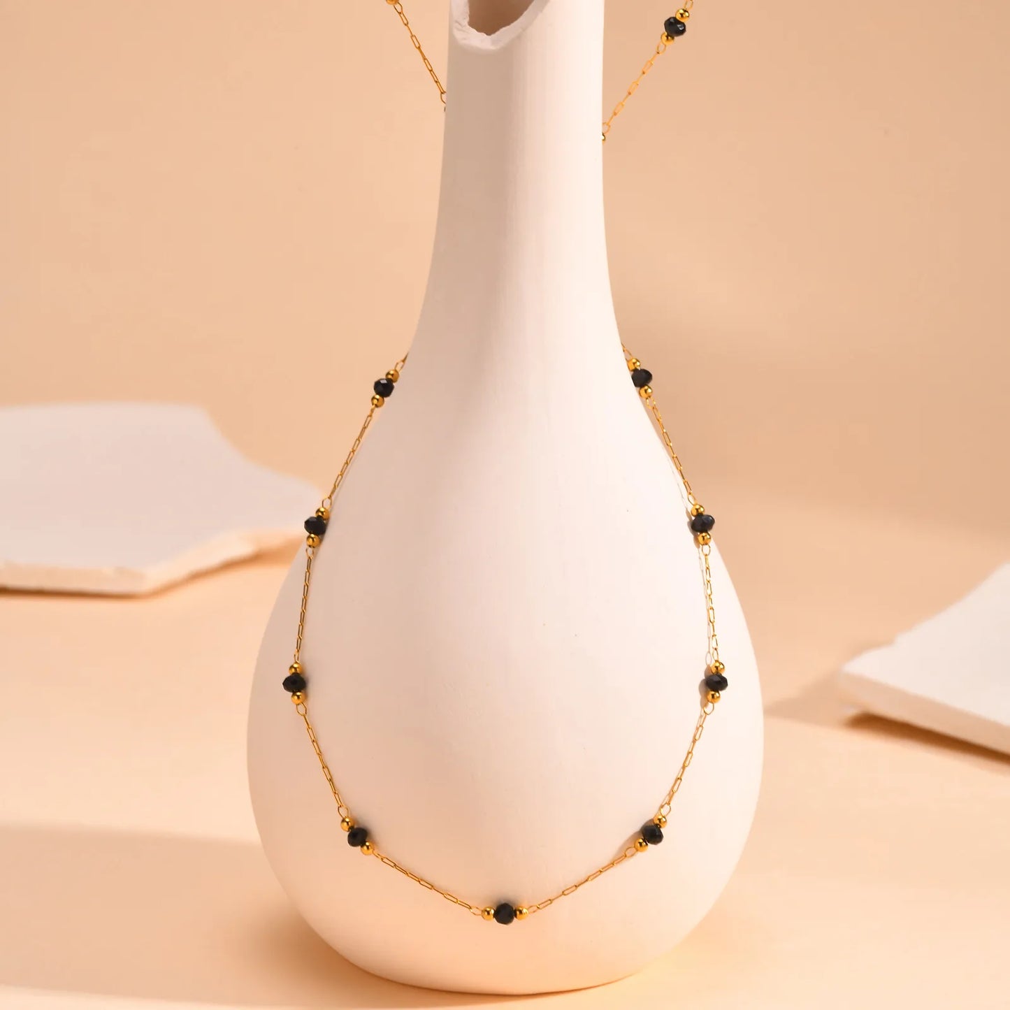 Blue Mostacilla 18K Gold Plated 201 Stainless Steel Necklace