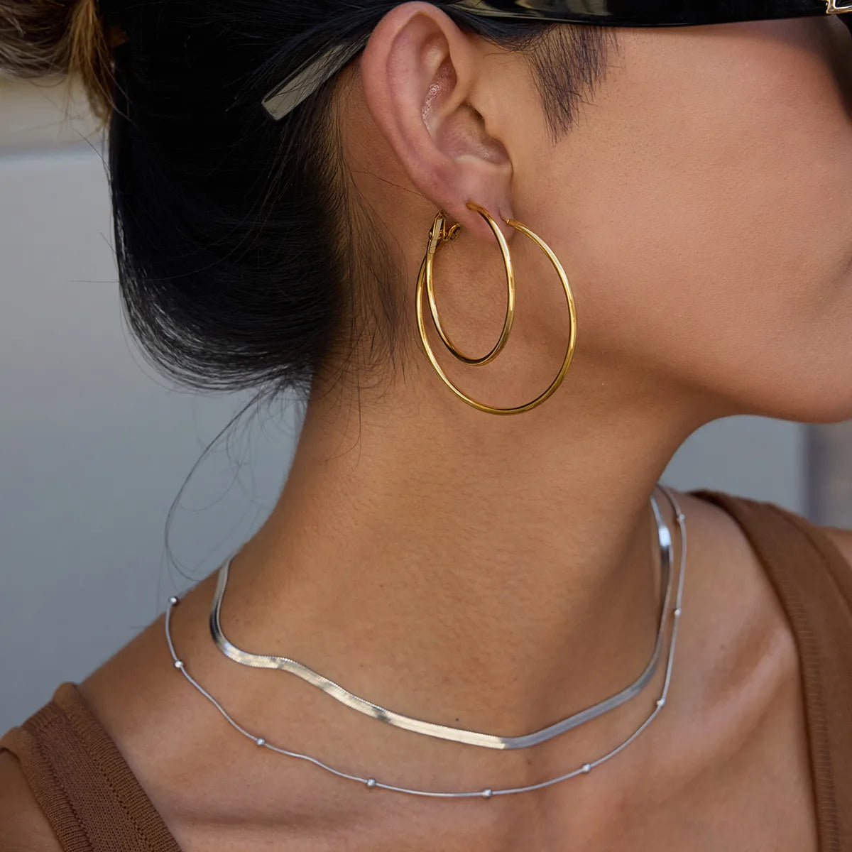 Classic Hoop 18K Gold Plated 304 Stainless Steel Earring