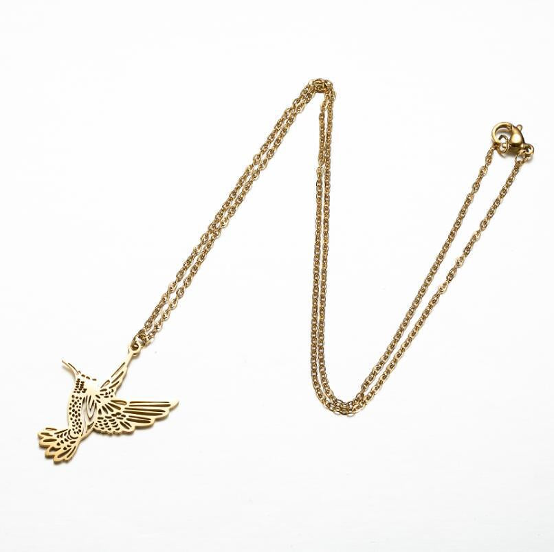 Eagle 201 Stainless Steel 18K Gold Plated Necklace