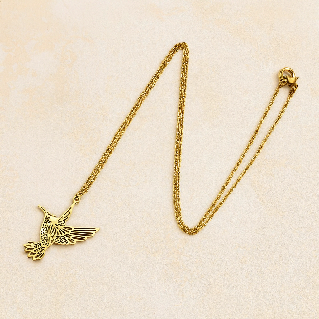 Eagle 201 Stainless Steel 18K Gold Plated Necklace
