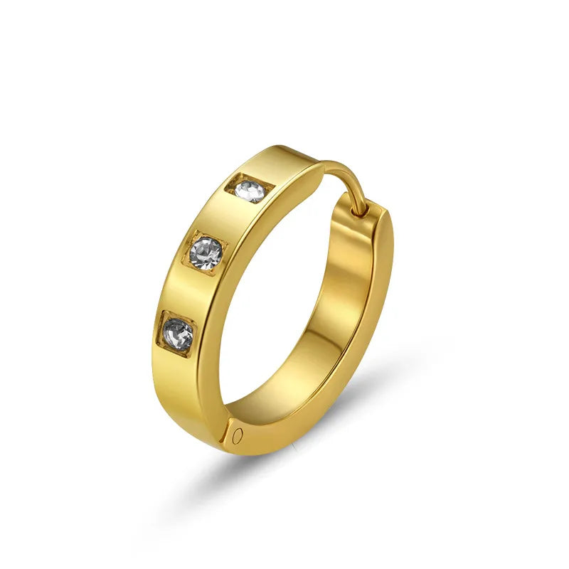 Cartier Diamond 18K Gold Plated 304 Stainless Steel Earring