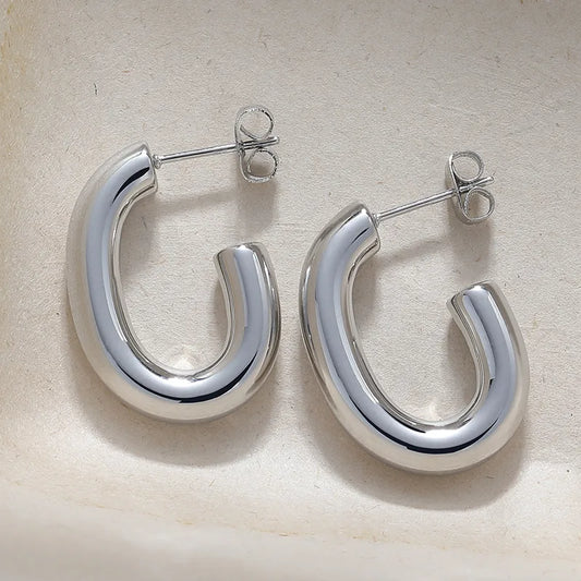 Classic C Shaped Stainless Steel Earring
