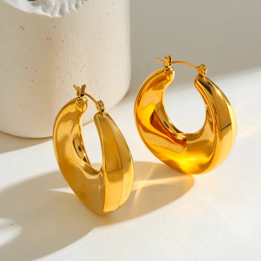 Unique Shape 18K Gold Plated 304 Stainless Steel Earring