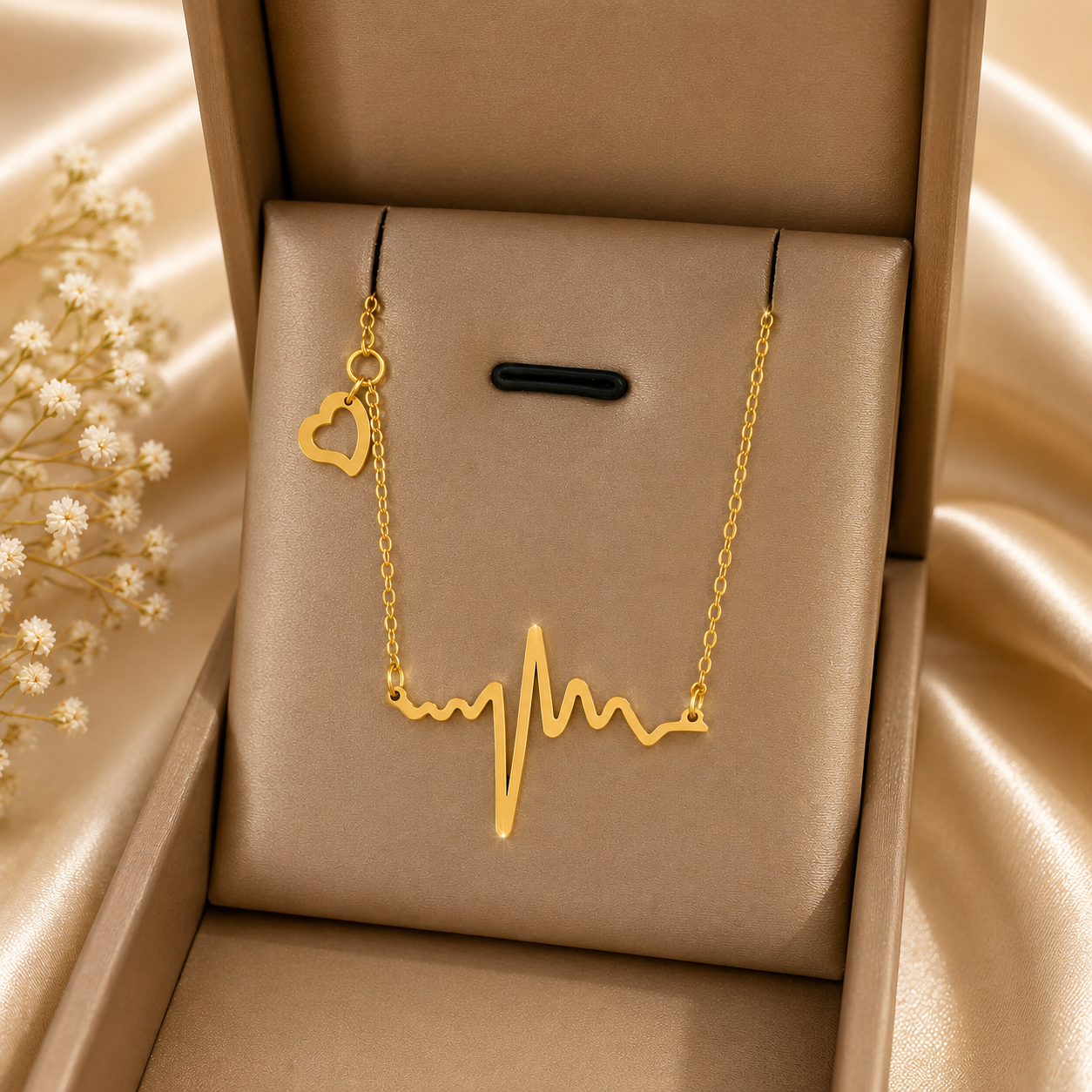 Moving Heart 18K Gold Plated Titanium Steel Necklace