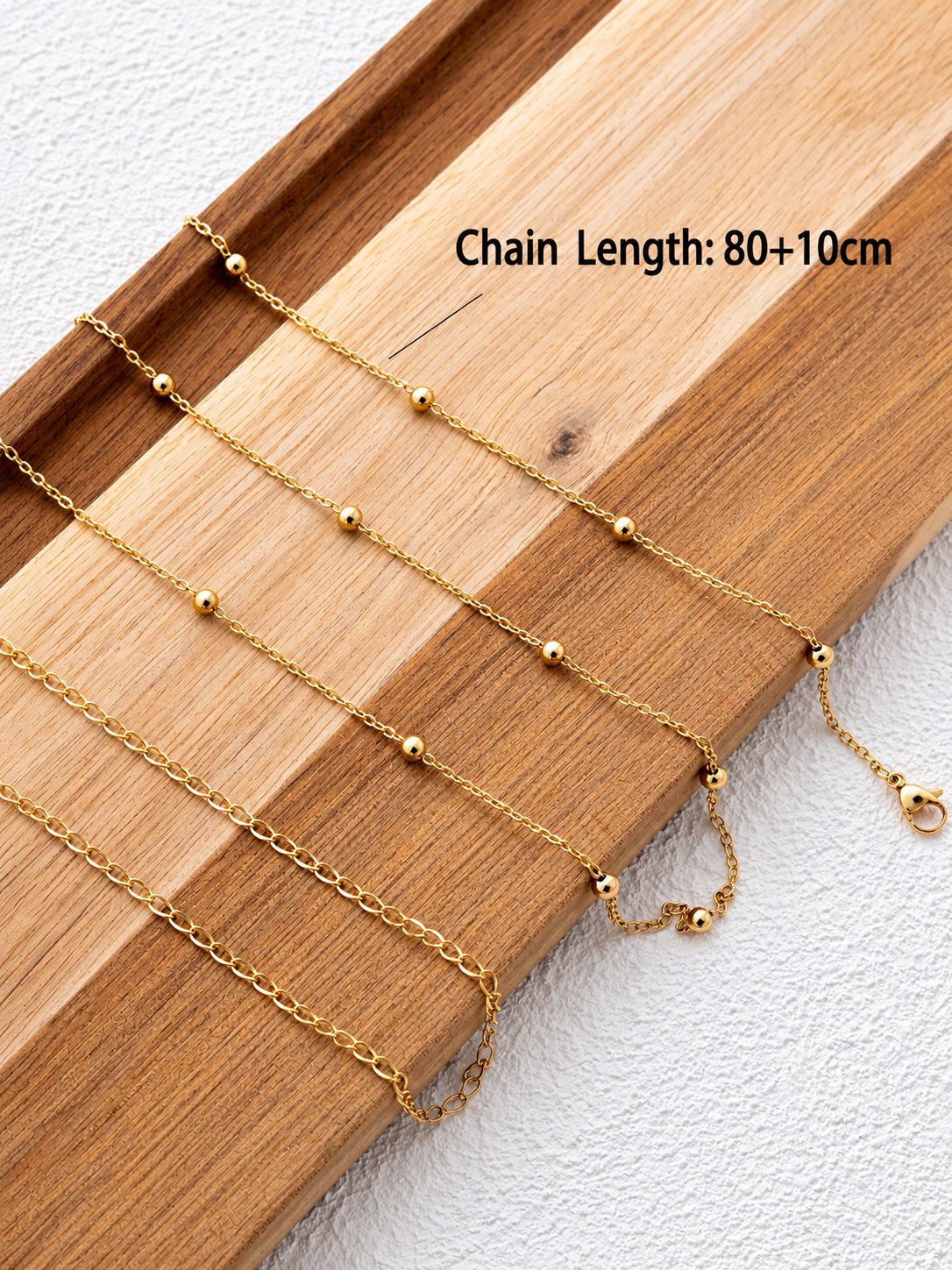 Studded 304 Stainless Steel Waterproof Non Tarnish 18K Gold Plated Waist Chain