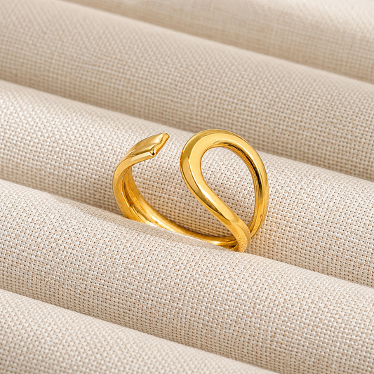 Different Dimensions 18K Gold Plated 304 Stainless Steel Ring