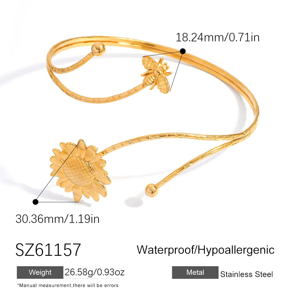 Arms Candy 18K Gold Plated 304 Stainless Steel Arm Bracelet