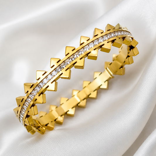 Arrow Down Up 18K Gold Plated 304 Stainless Steel Bracelet