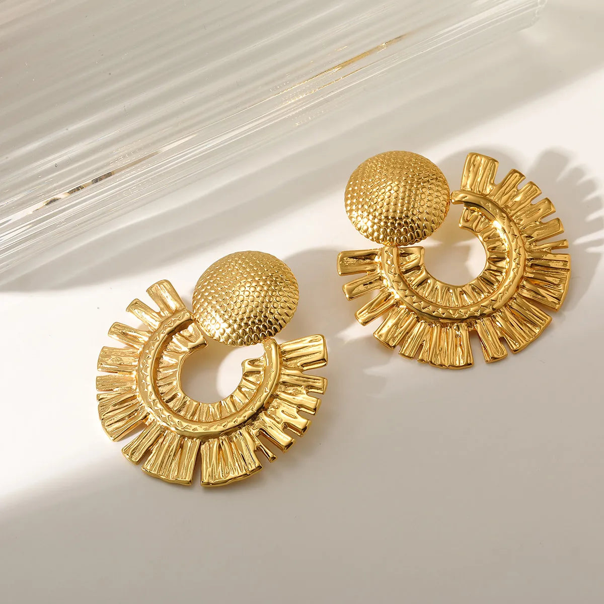 Bold Statement 18K Gold Plated 304 Stainless Steel Earrings