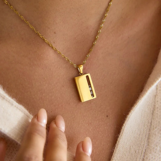 Booked Blessed 18K Gold Plated 304 Stainless Steel Necklace