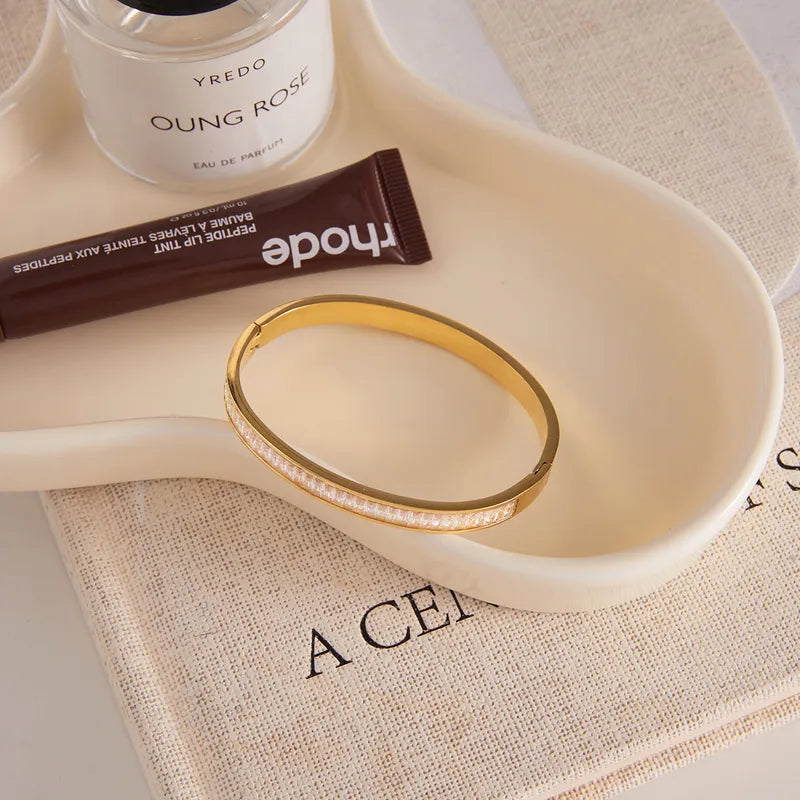 Diamond Girl 18K Gold Plated 304 Stainless Steel Bracelet