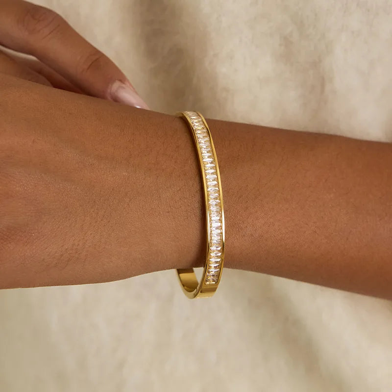 Diamond Girl 18K Gold Plated 304 Stainless Steel Bracelet