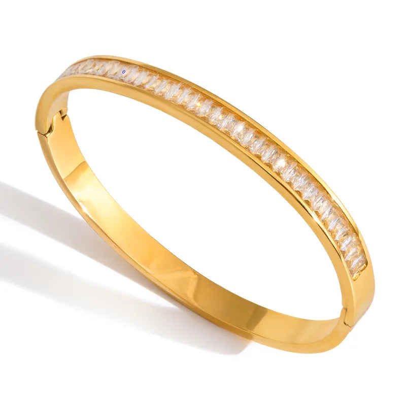 Diamond Girl 18K Gold Plated 304 Stainless Steel Bracelet