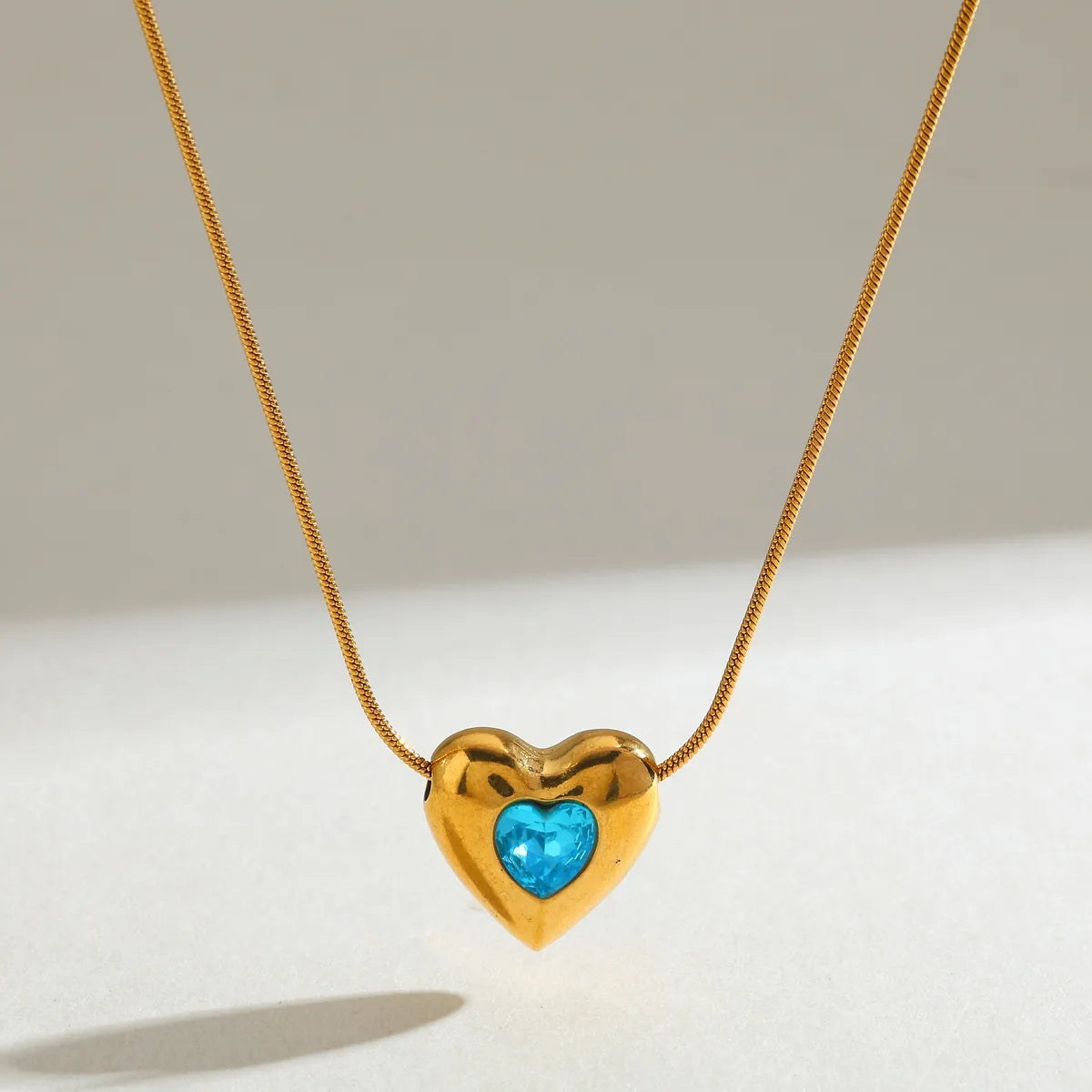 Hearty Gems 18K Gold Plated 304 Stainless Steel Necklace