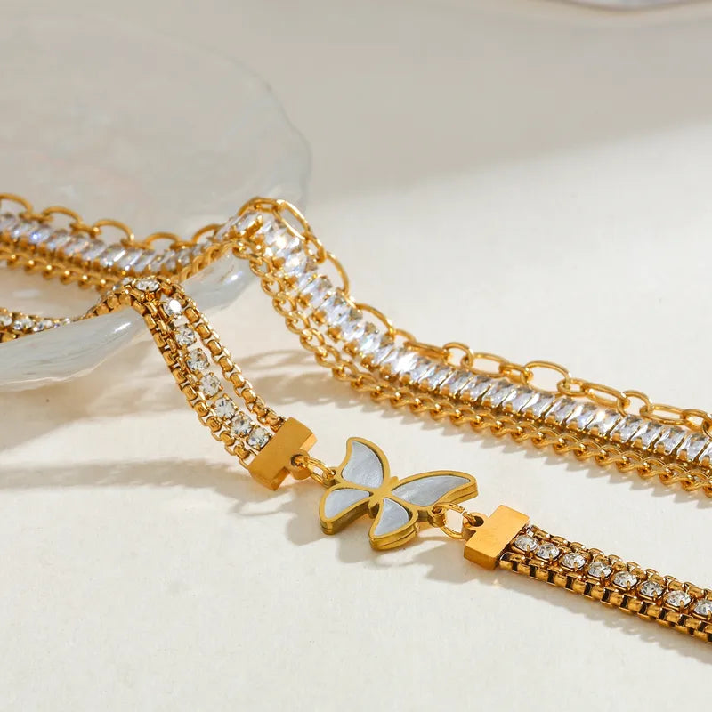 Layers of Beauty 18K Gold Plated 304 Stainless Steel Bracelet