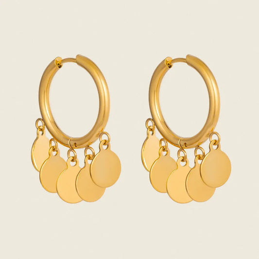 Tassel 18K Gold Plated 304 Stainless Steel Earring