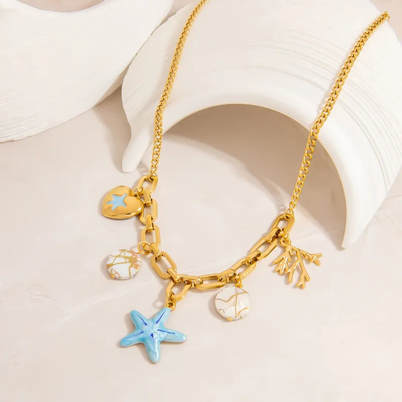 Starfish Reef 18K Gold Plated 304 Stainless Steel Necklace