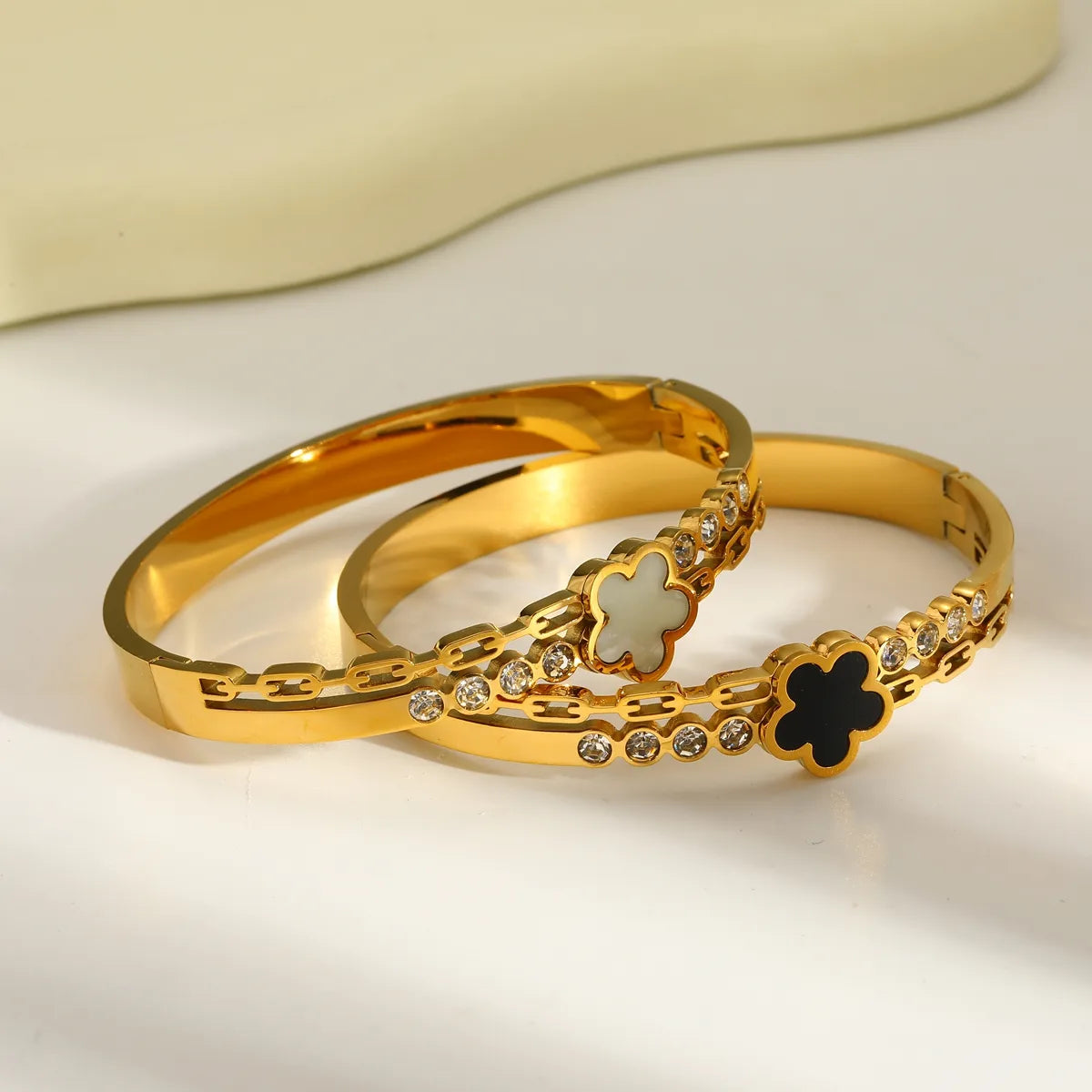Little Clover 18K Gold Plated Stainless Steel Bands