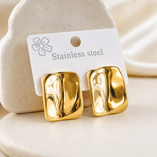Young Hearts 18K Gold Plated 304 Stainless Steel Earring Stud