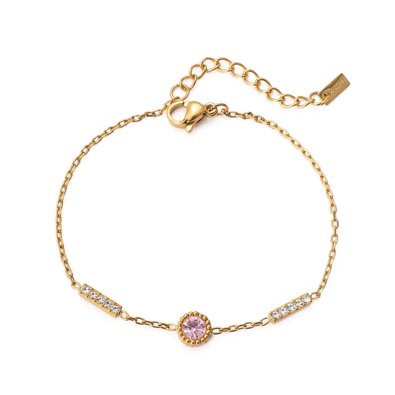 Tennis Modern 18K Gold Plated 304 Stainless Steel Bracelets
