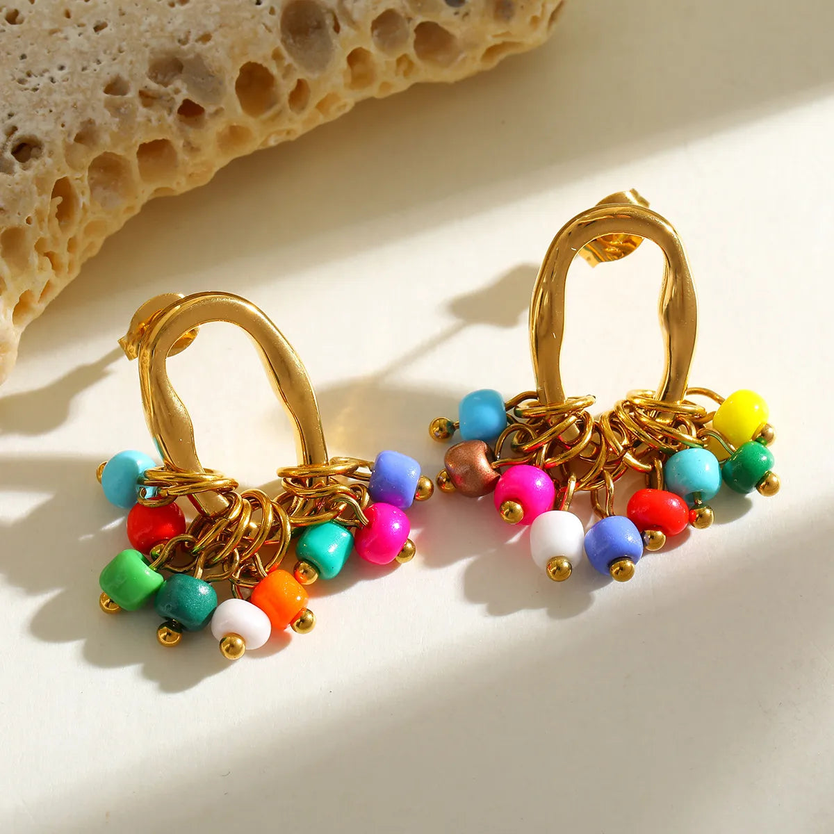 Colors Of Life 18K Gold Plated 304 Stainless Steel Earring
