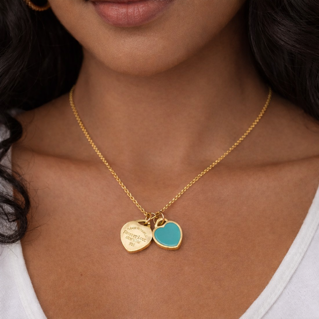 Teal Machine 18K Gold Plated 304 Stainless Steel Necklace