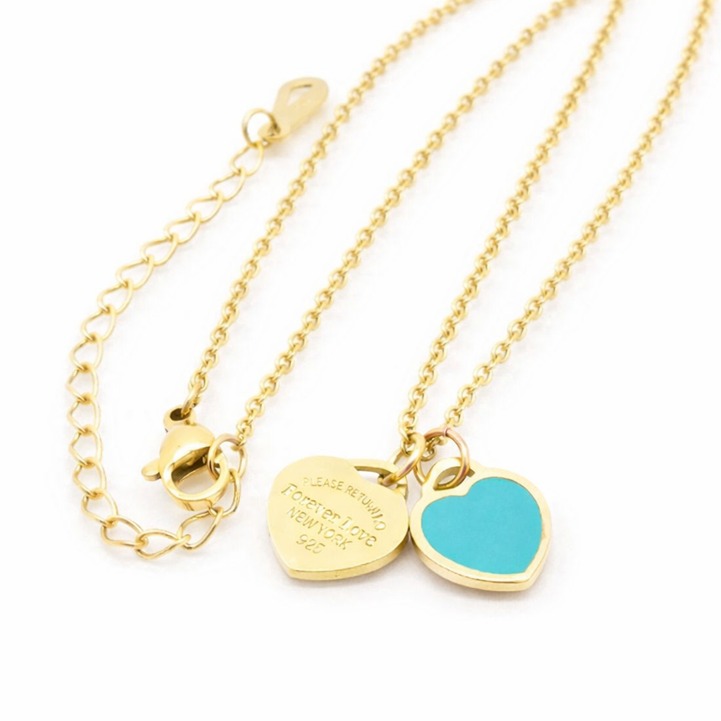 Teal Machine 18K Gold Plated 304 Stainless Steel Necklace