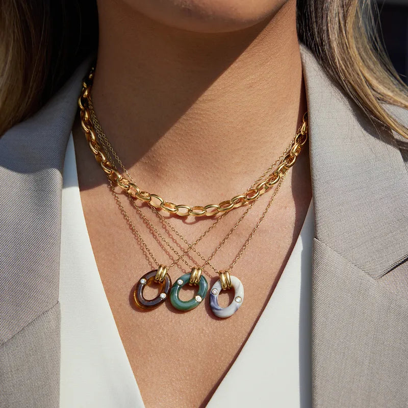 Who’s Who 18K Gold Plated 304 Stainless Steel Necklace