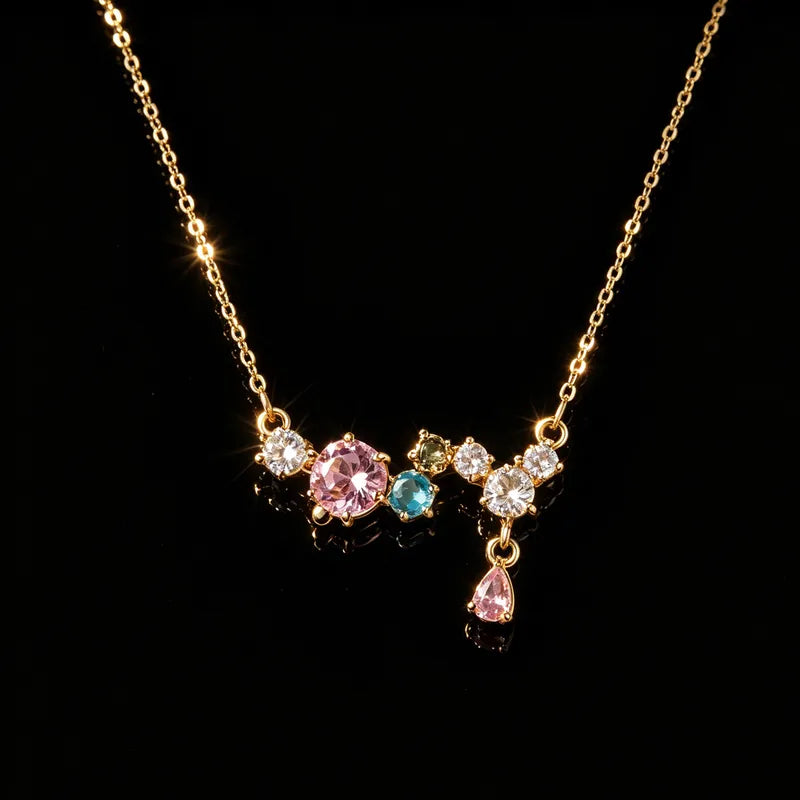 Colored Bouquet 18K Gold Plated 304 Stainless Steel Necklace