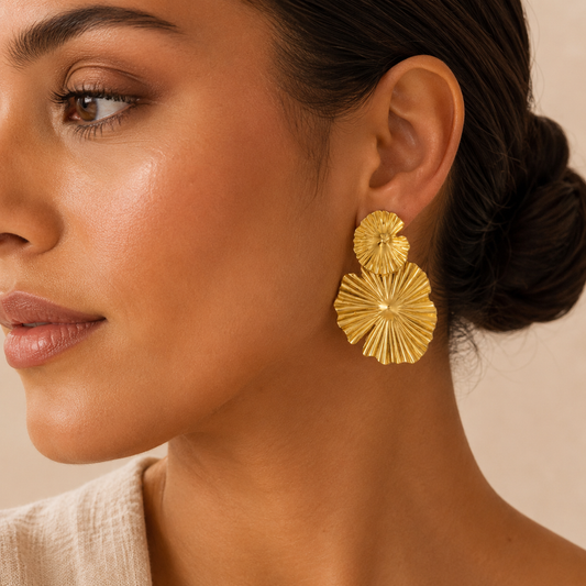 I love these 18K Gold Plated Stud Statement Earring