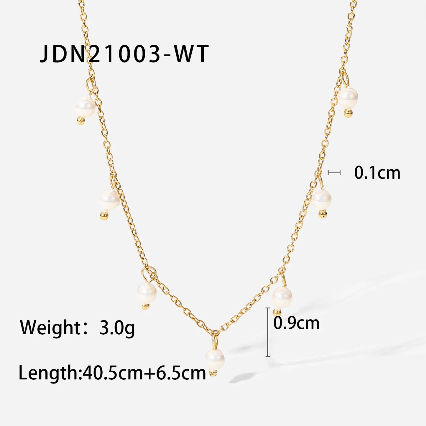 Bright Resilience Charms 18K Gold Plated 304 Stainless Steel Necklace