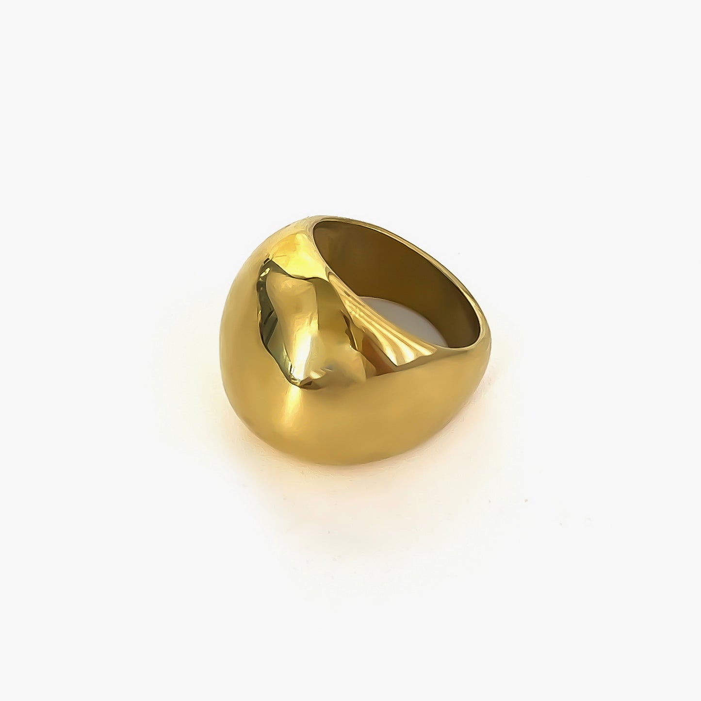 Simple Style Streetwear Geometric 316L Stainless Steel 18K Gold Plated Ring