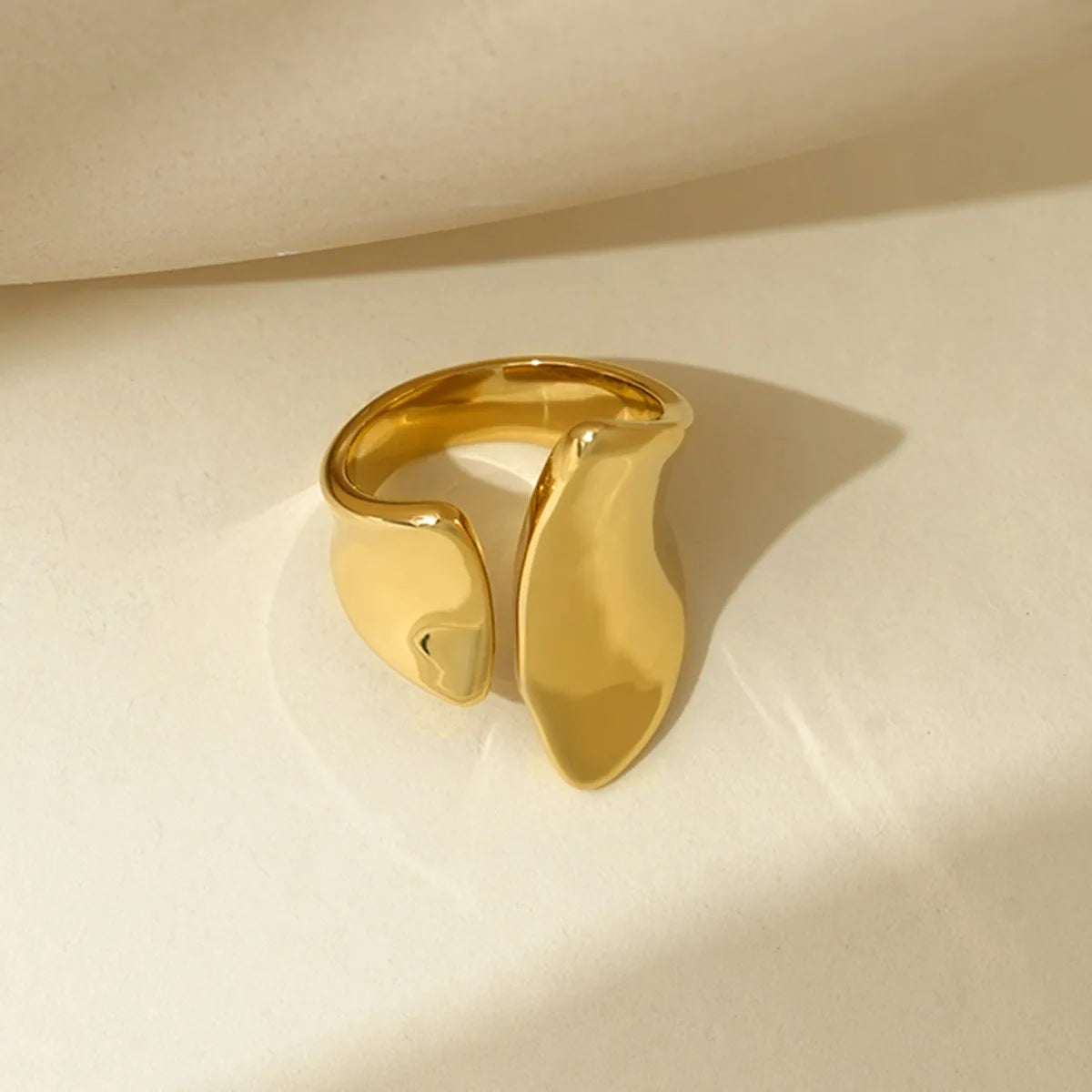 IG Style Simple Style Commute Geometric 304 Stainless Steel 14K Gold Plated Polishing Open Ring