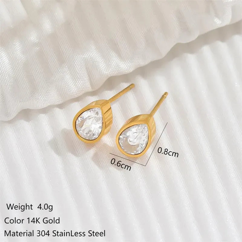 Star Fish Tail Stainless Steel Titanium Steel Plating Inlay Zircon 18K Gold Plated Double Layer Necklaces