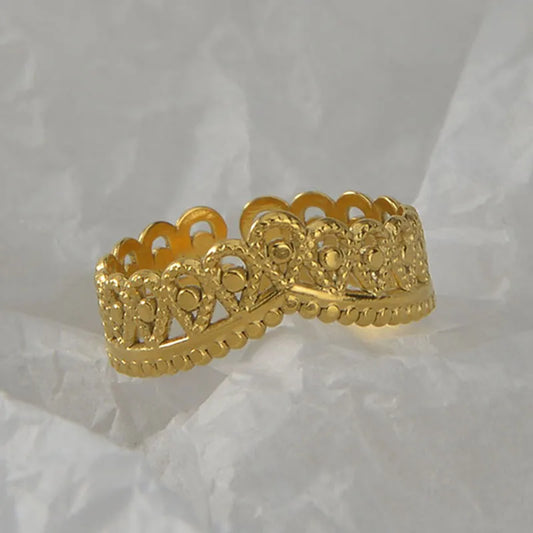 Crown Baby 18K Gold Plated Ring