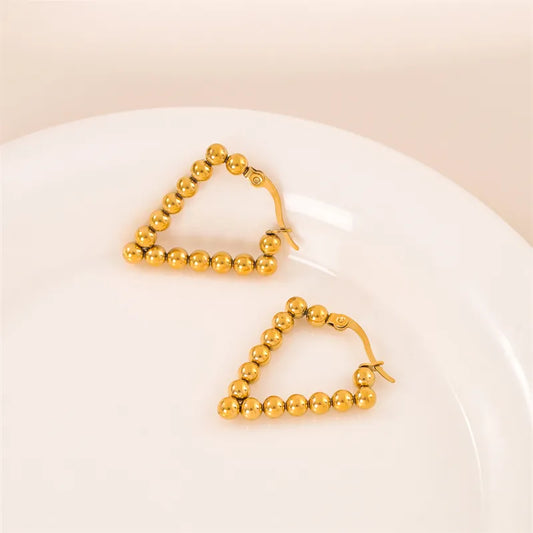 Simple Style Irregular Round Plating Stainless Steel 18K Gold Plated Earrings