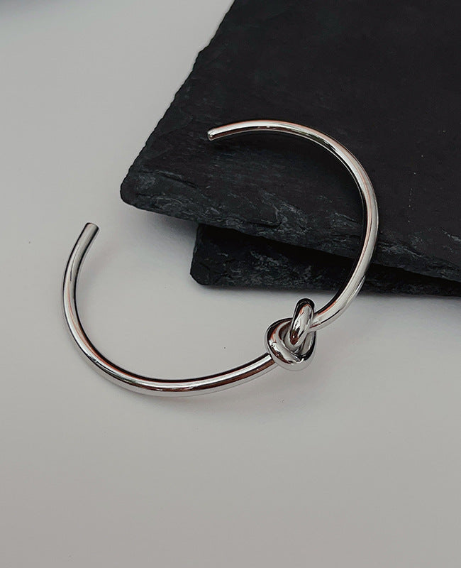 Titanium Steel Plating Knot Bangle