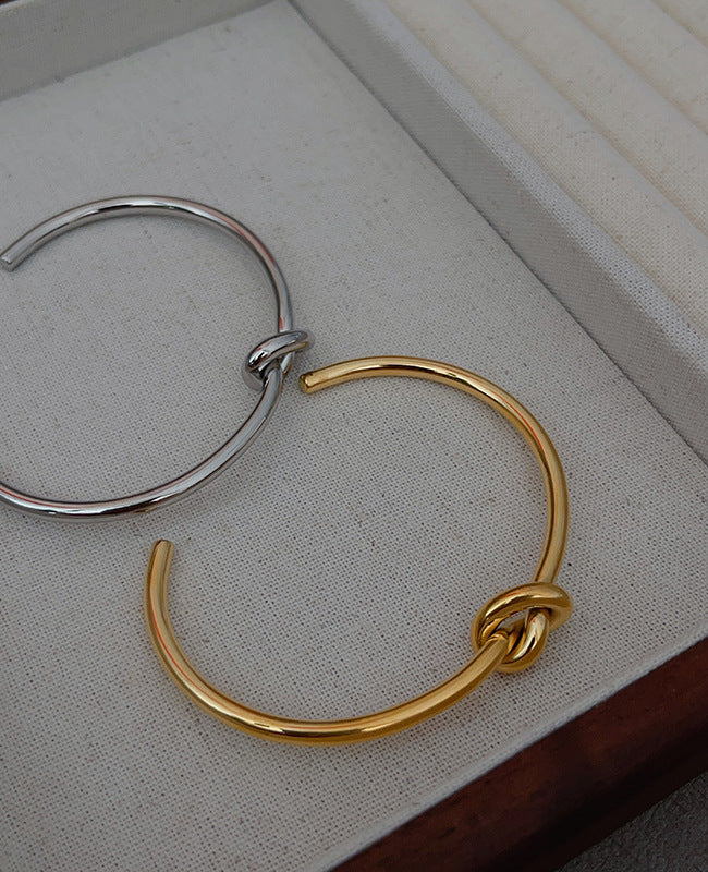 Titanium Steel Plating Knot Bangle