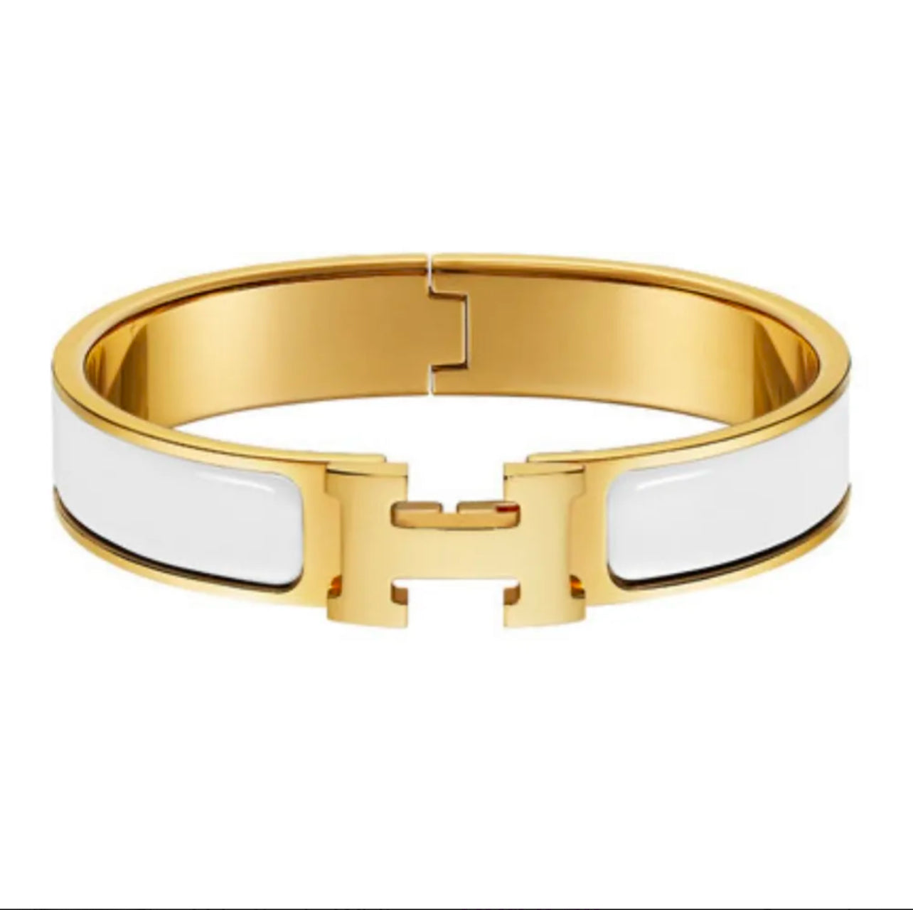 Luxurious Simple Style Classic Style Titanium Steel 18K Gold Plated Zircon Bangle