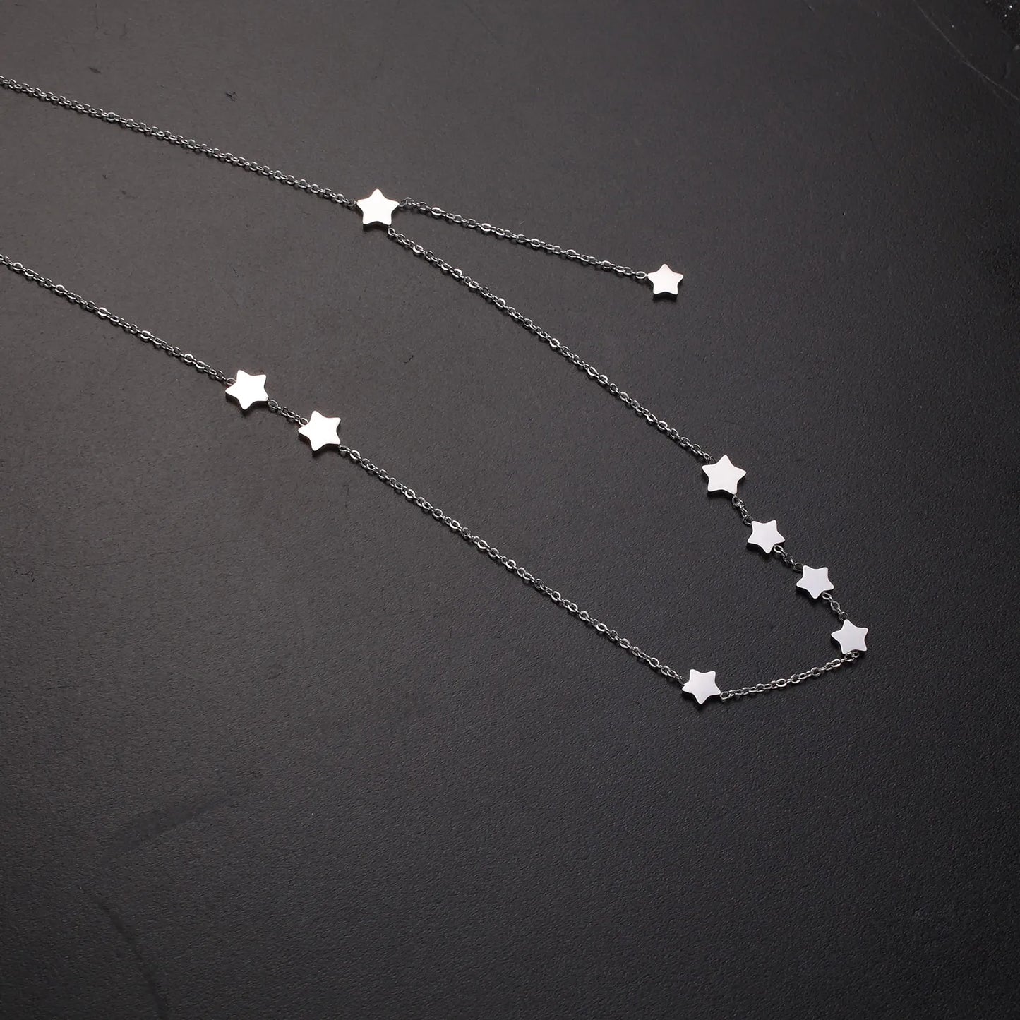 Star Stainless Steel Gold Plated Polishing Plating Necklace