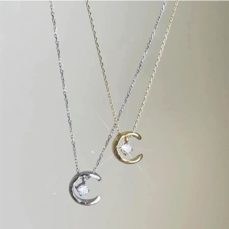 The C Diamond Stainless Steel and 18K Gold Plated Necklace