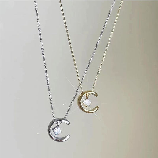 The C Diamond Stainless Steel and 18K Gold Plated Necklace