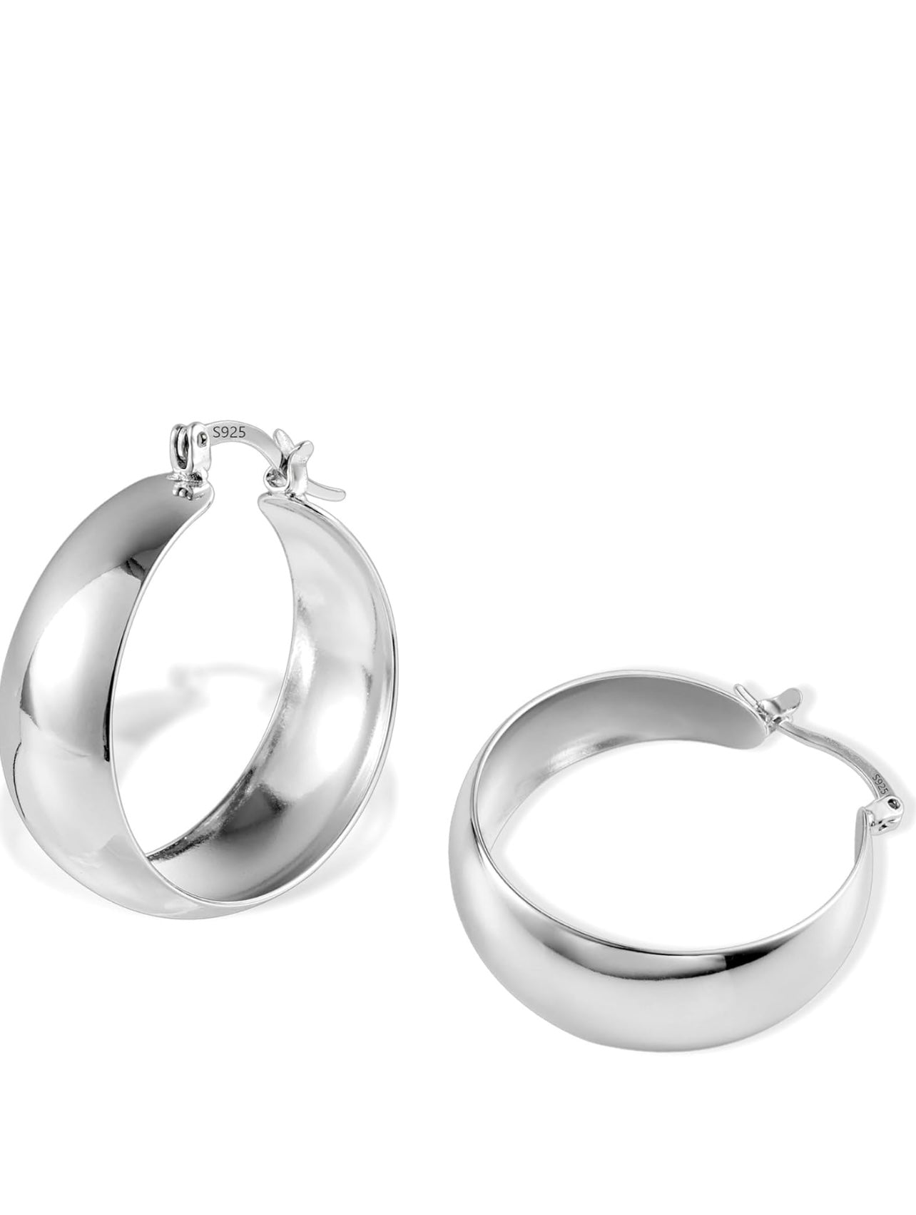 Silver Rational Matte Stainless Steel Hoop